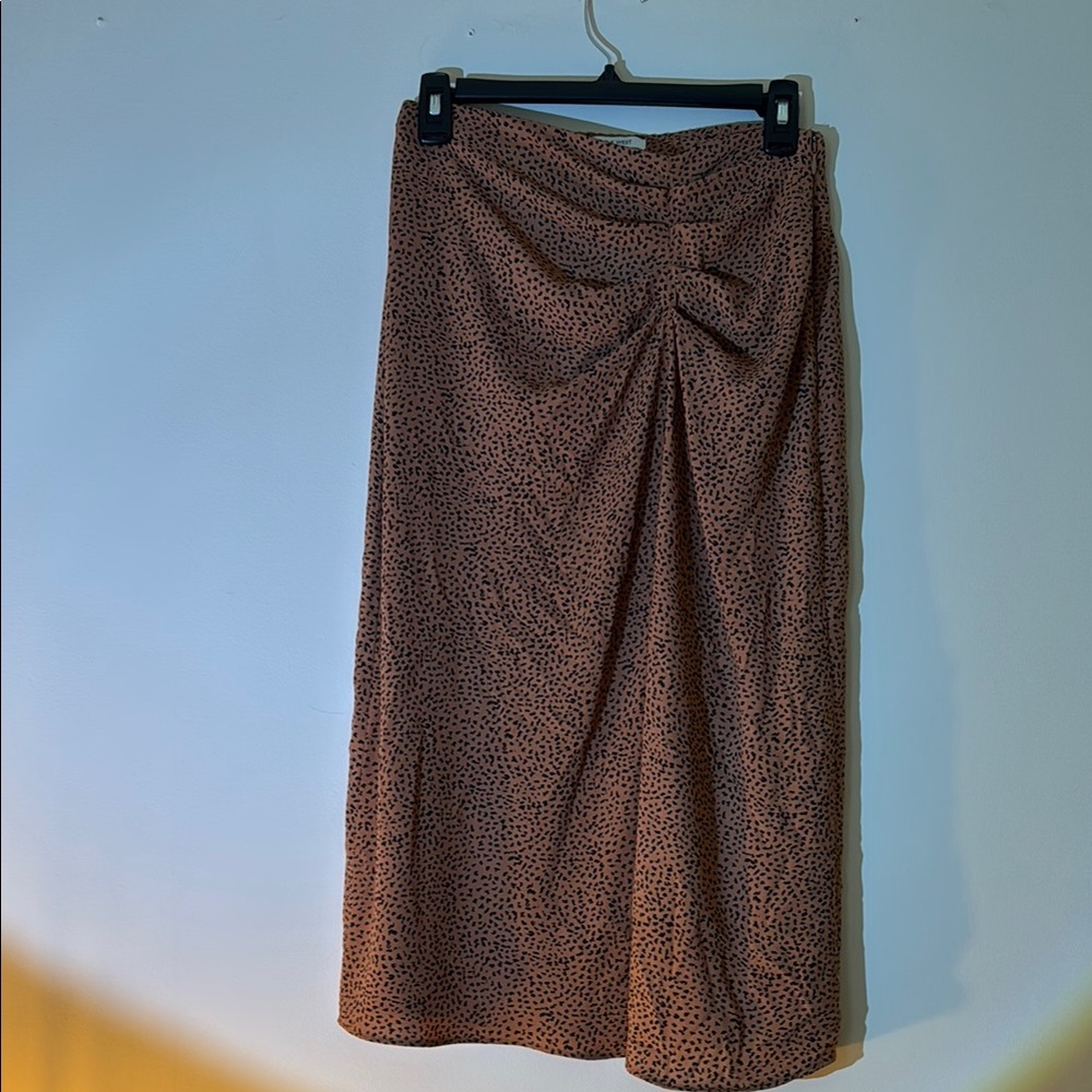 Nine West Brown Patterned Midi Skirt